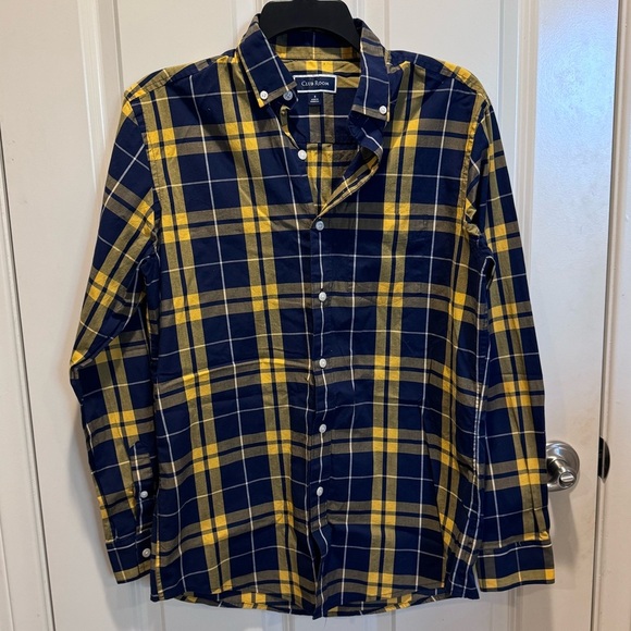 Club Room Other - Club Room Men's Blue and Yellow Checkered Shirt